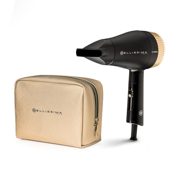 Bellissima B-Travel hårfön 1400 W Svart, Guld