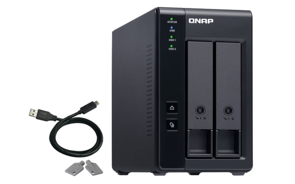 QNAP TR-002 drevkabinet HDD/SSD kabinet Sort 2.5/3.5"