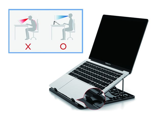 Conceptronic ERGO Laptop Cooling Stand Laptop stativ Sort 39,6 cm (15.6")