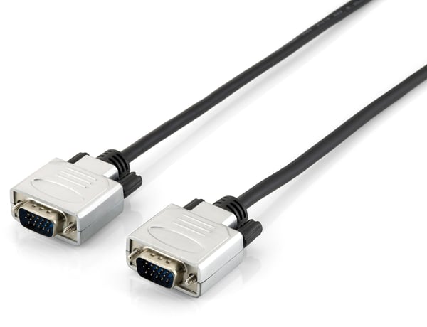 Equip 118864 VGA-kaapeli 10 m VGA (D-Sub) Musta, Hopea