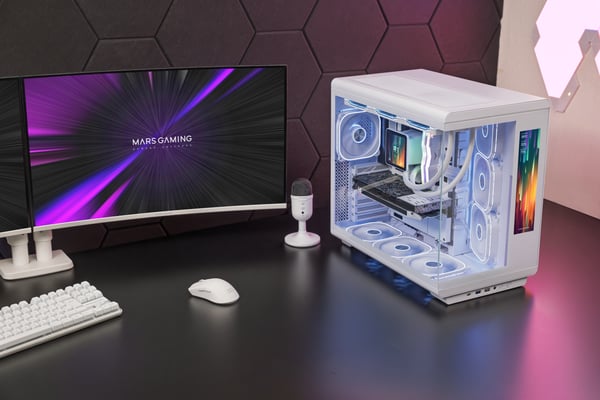 Mars Gaming MCREVMAXW datorväskor Midi Tower Vit