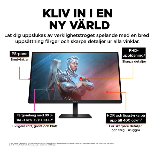 OMEN by HP OMEN 27 tum FHD 165 Hz Gaming-skärm – OMEN 27
