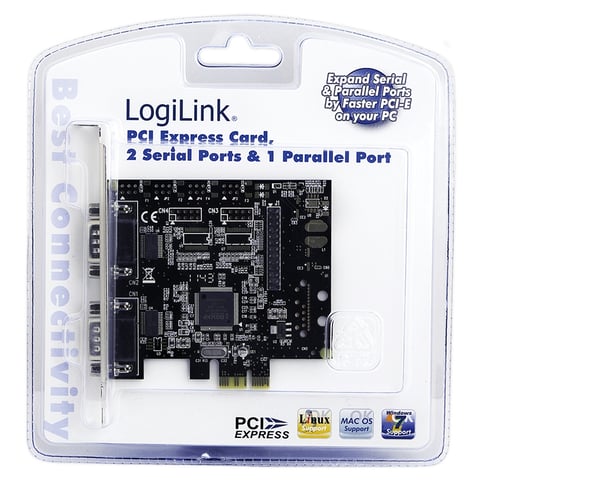 LogiLink PC0033 nätverkskort/adapters Intern Parallel, Serial