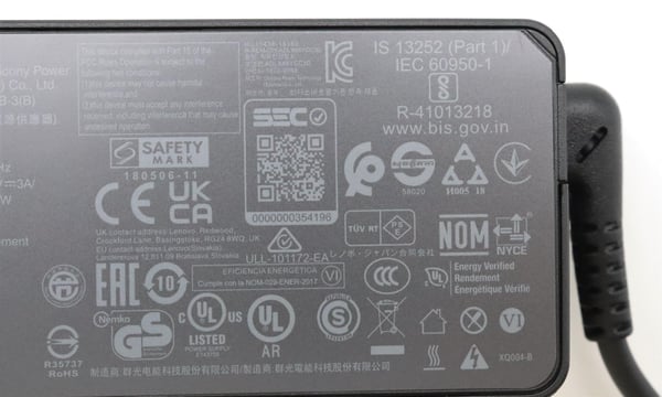 Lenovo 5A11E21011 virta-adapteri ja vaihtosuuntaaja Sisätila 45 W Musta