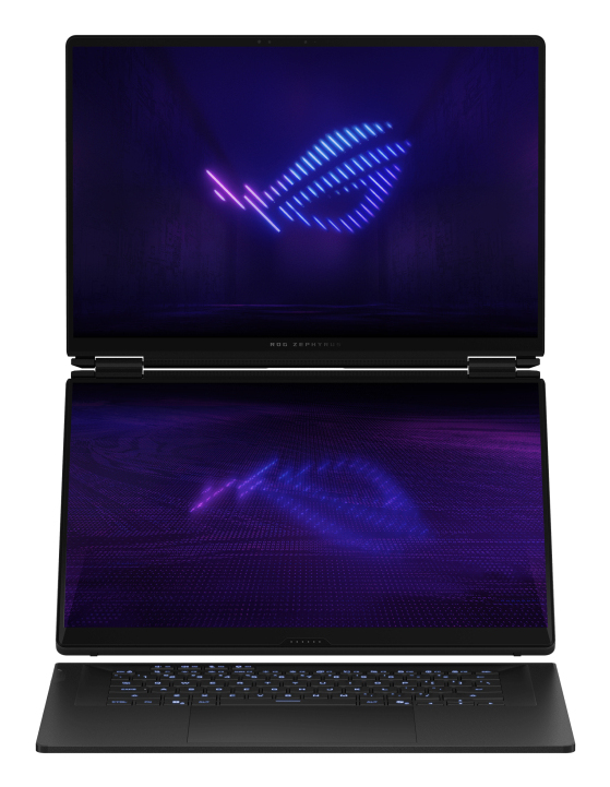 ASUS ROG Zephyrus Duo GX651AX-SR004W Intel Core Ultra 9 386H Hybrid (2-i-1) 40,6 cm (16") Berøringsskærm 3K 64 GB LPDDR5x-SDRAM 2 TB SSD NVIDIA GeForce RTX 5090 Wi-Fi 7 (802.11be) Windows 11 Home Grå