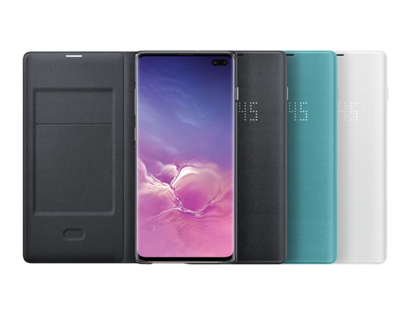Samsung EF-NG975 mobiltelefonfodral 16,3 cm (6.4") Utbytbara fodral Vit