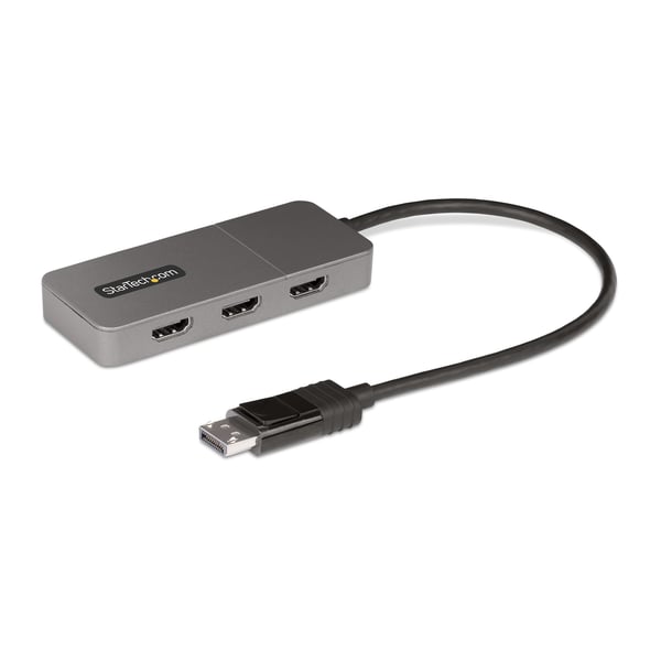 StarTech.com 3-ports MST-hub, DisplayPort til tredobbelt HDMI-skærme, 4K 60Hz, DP 1.4 Multi-Monitor Video
