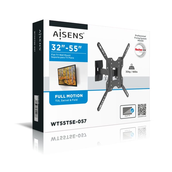 AISENS WT55TSE-057 skærmbeslag og -stativer 139,7 cm (55") Væg Sort