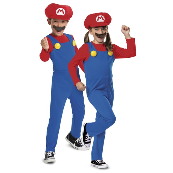 Disguise Nintendo Super Mario Mario Maskeraddräkt Barn Unisex Spel