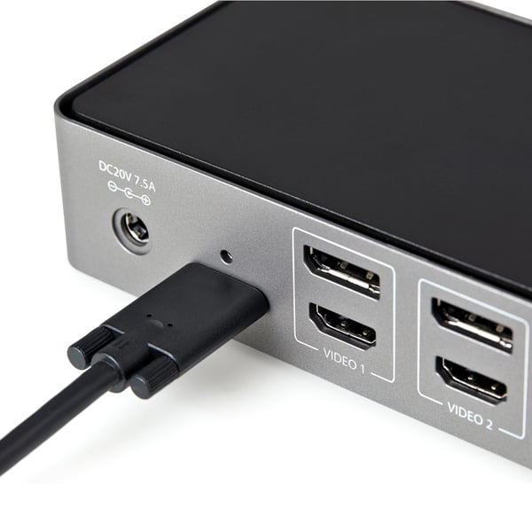 StarTech.com USB-C USB-A Dock - Hybrid Universal Trippel Skärm Dockningsstation för Laptop DP & HDMI 4K
