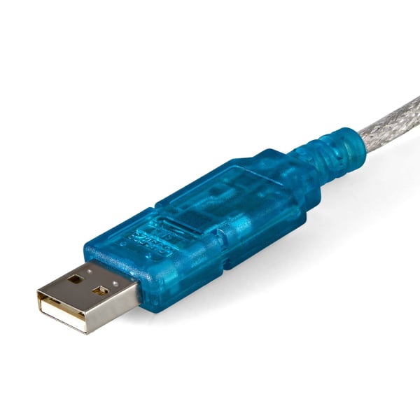 StarTech.com ICUSB232SM3 kabel kønsskifter DB-9 USB 2.0 A Blå, Transparent