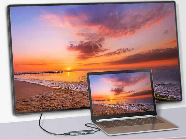 Conceptronic DONN23G kannettavien tietokoneiden telakka ja porttitoistin Langallinen USB 3.2 Gen 1 (3.1 Gen 1) Type-C Harmaa