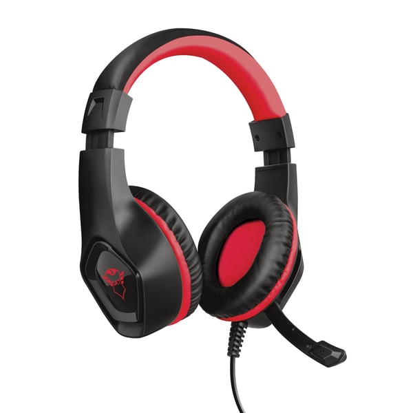 Trust GXT 404R Rana Headset Ledningsført Spil Sort, Rød
