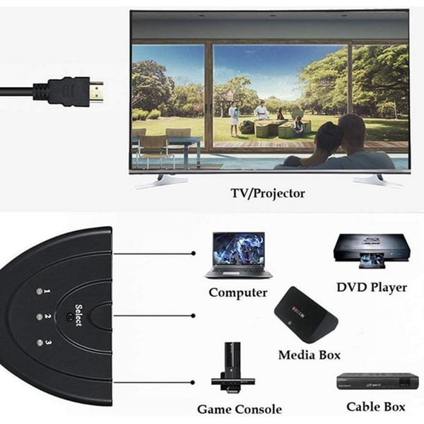 Techly IDATA HDMI-3F30 video-switch