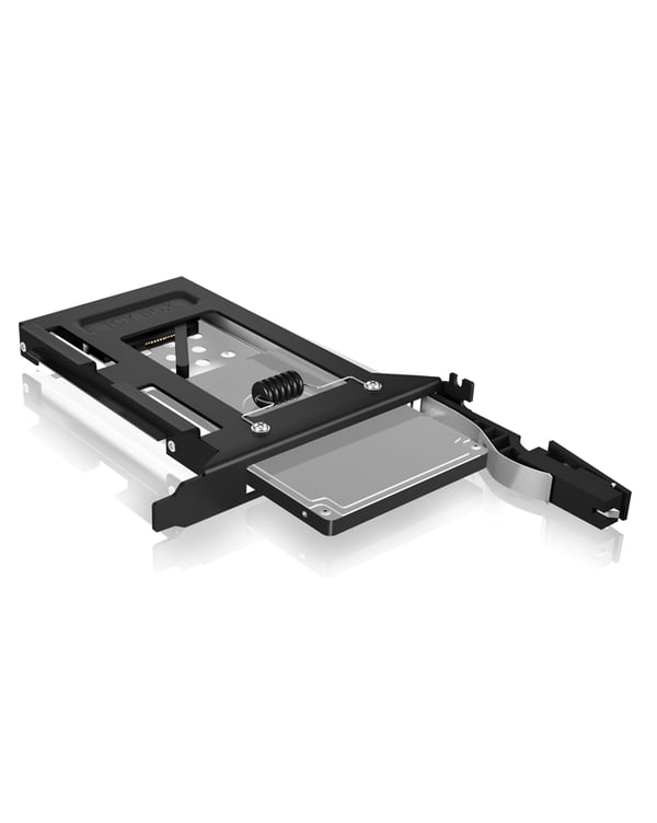ICY BOX IB-2207StS 8,89 cm (3.5") Opbevaring drev bakke Sort