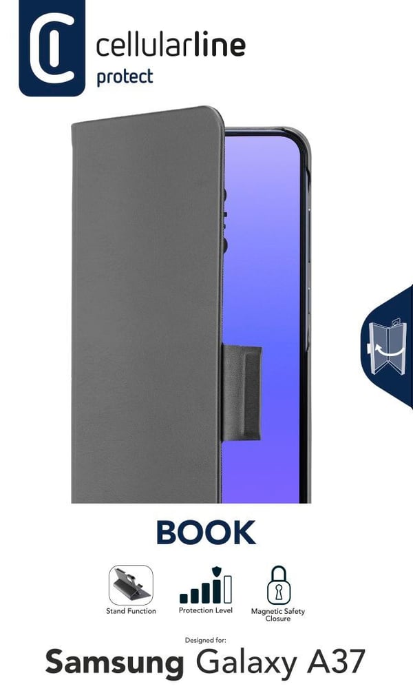 Cellularline BOOK3GALA37K mobiltelefon etui Folie Sort