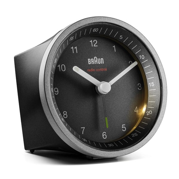 Braun BC07SB-DCF Quartz-väckarklocka Svart, Silver
