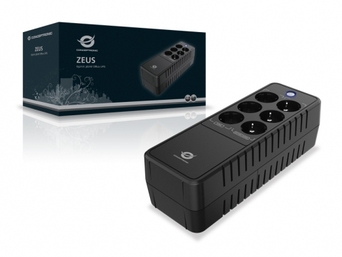 Conceptronic ZEUS05E UPS-enhed Standby (offline) 0,65 kVA 360 W 6 AC stikkontakt(er)