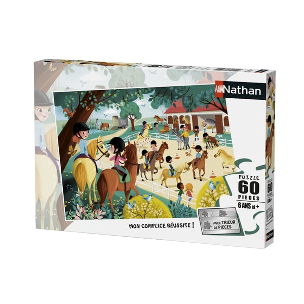 Nathan Puzzle Bienvenue al centro ecuestre 60 piezas, 86626