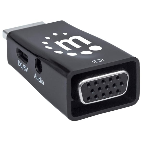 Manhattan 151542 kabelomvandlare (hane/hona) HDMI VGA, 3.5mm Svart