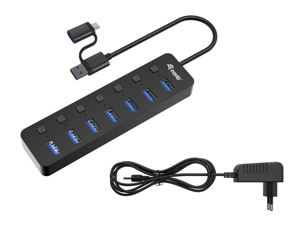Equip 128965 keskitin USB 3.2 Gen 1 (3.1 Gen 1) Type-A 5000 Mbit/s Musta