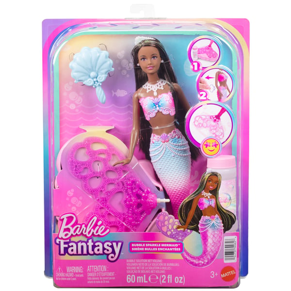 Barbie FANTASY BUBBLE SPARKLE MERMAID Doll and Accessories