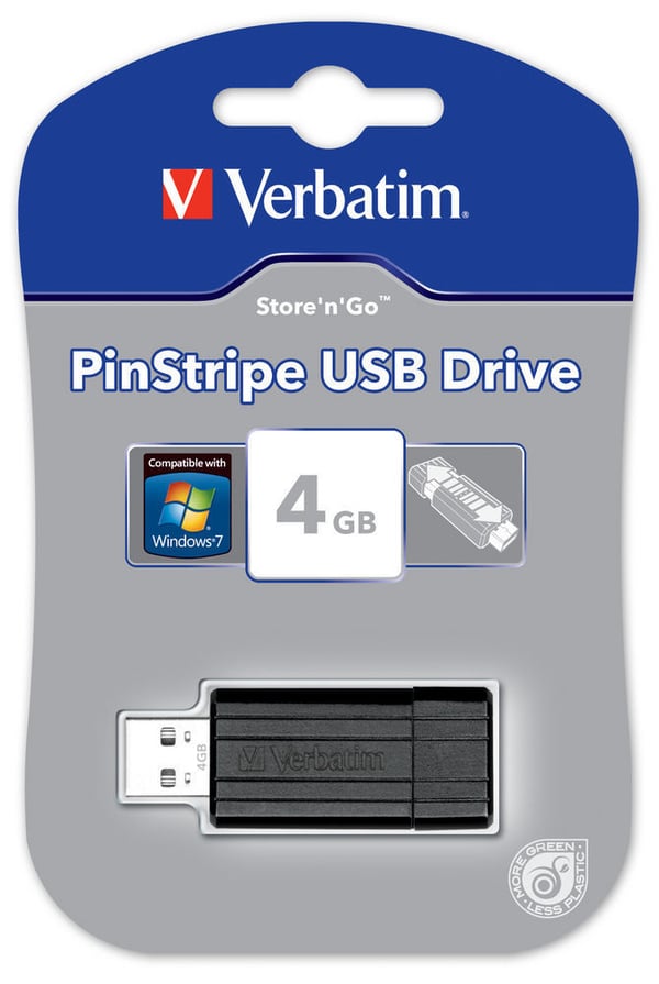Verbatim PinStripe 4GB USB-sticka USB Type-A 2.0 Svart