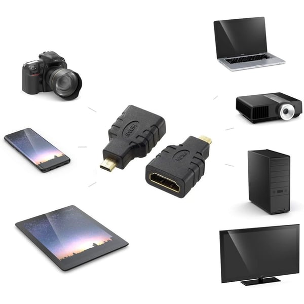 Techly Micro D HDMI - HDMI M/F Micro HDMI D Musta