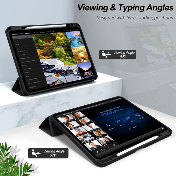eSTUFF ES68201210-BULK iPad-fodral Folio Svart, Transparent