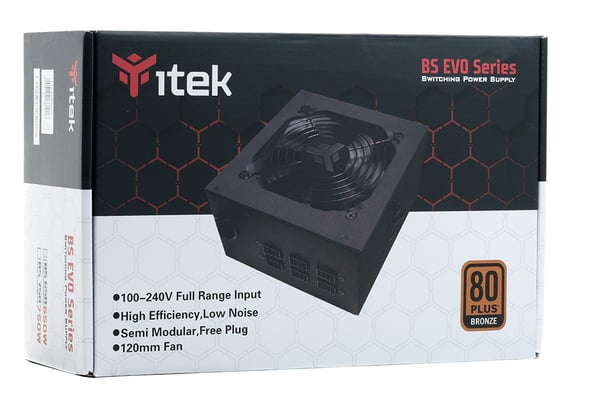 itek BS650 EVO enhed til strømforsyning 650 W 24-pin ATX ATX Sort