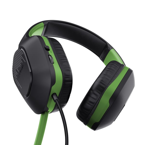 Trust GXT 415X ZIROX Headset Kabel Huvudband Spela Svart, Grön