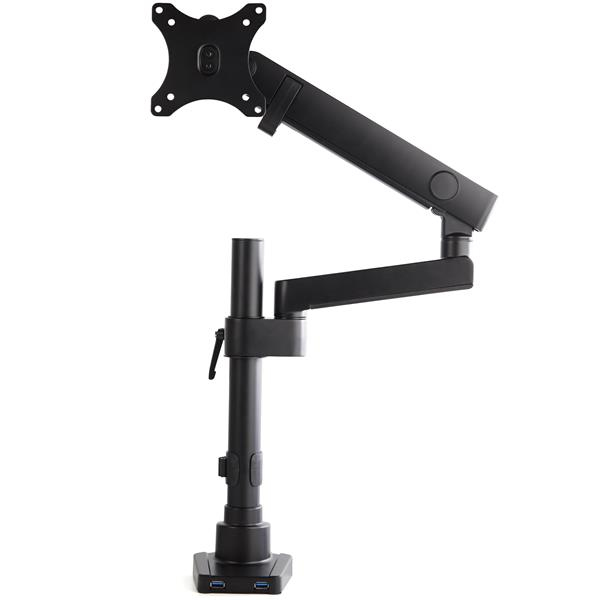StarTech.com ARMPIVOT2USB3 monitorin kiinnike ja jalusta 86,4 cm (34") Vastaanotto Musta
