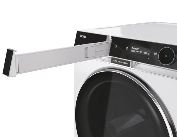 Haier HWD120-BD16397EUS kombinerad tvättmaskin och Tumlare Fristående Frontmatad Vit