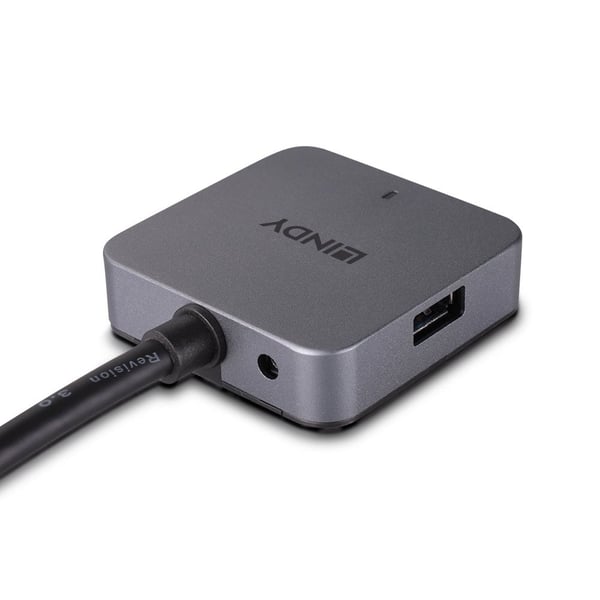 Lindy 43388 gränssnittshubbar USB 3.2 Gen 1 (3.1 Gen 1) Type-A 5000 Mbit/s Svart, Grå
