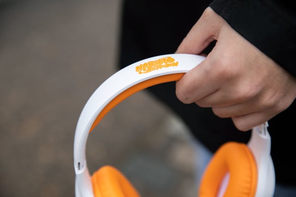 Konix Naruto KX BT HEADPHONES Headset Kabel & trådløs Spil Bluetooth Orange, Hvid