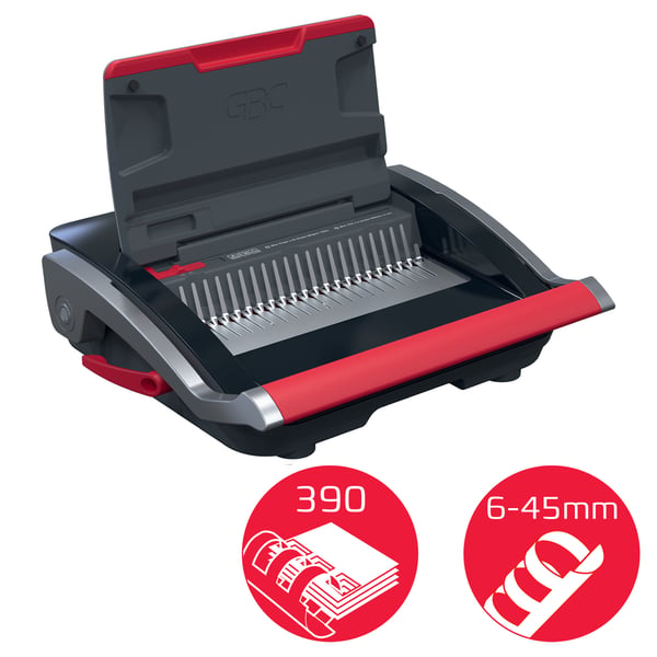 GBC CombBind® CB25 manuel indbindingsmaskine, kapacitet 390 A4-ark