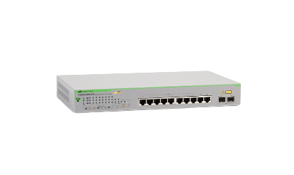 Allied Telesis GS950/10PS hanterad Gigabit Ethernet (10/100/1000) Strömförsörjning via Ethernet (PoE) stöd Grön, Grå