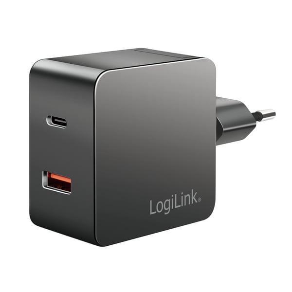 LogiLink PA0310 oplader til mobil enhed Universel Sort Vekselstrøm Hurtig opladning Indendørs