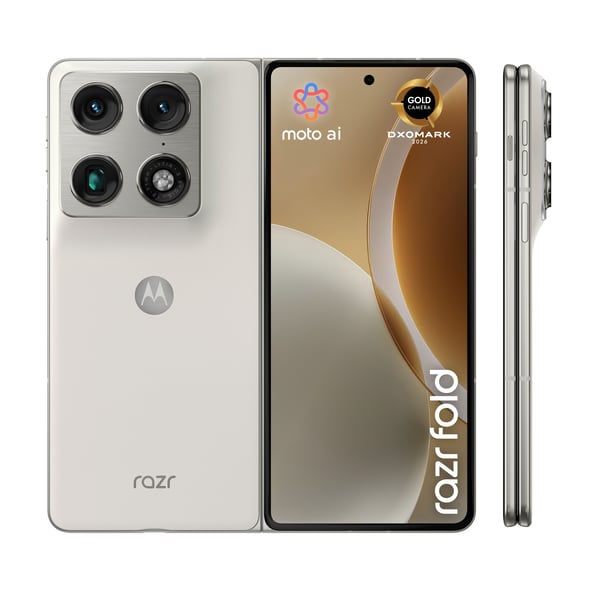 Motorola razr fold 20,6 cm (8.09") Kaksois-SIM Android 16.0 5G USB Type-C 16 GB 512 GB 6000 mAh Valkoinen