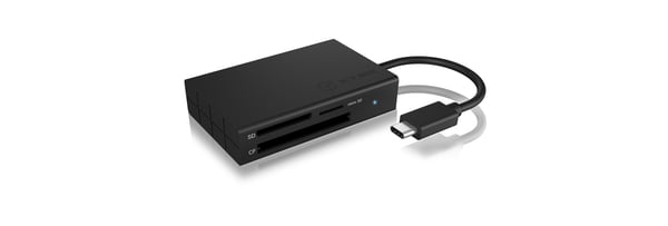 ICY BOX IB-CR401-C3 kortinlukija USB 3.2 Gen 1 (3.1 Gen 1) Type-C Musta