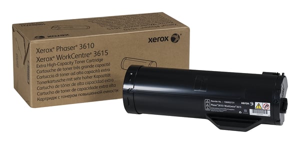Xerox Phaser 3610 WorkCentre 3615 SORT tonerpatron med ekstra stor kapacitet (25.300 sider)