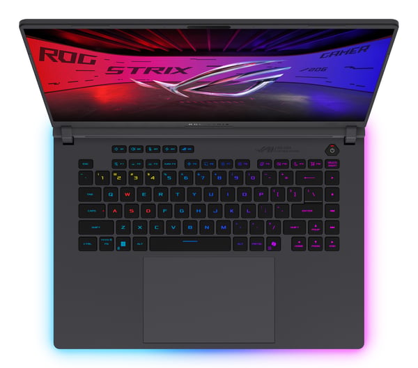 ASUS ROG Strix G16 G615LW-TS279W Intel Core Ultra 9 290HX Plus Bärbar dator 40,6 cm (16") WQXGA 64 GB DDR5-SDRAM 2 TB SSD NVIDIA GeForce RTX 5080 Wi-Fi 7 (802.11be) Windows 11 Home Svart, Grå QWERTZ tyska