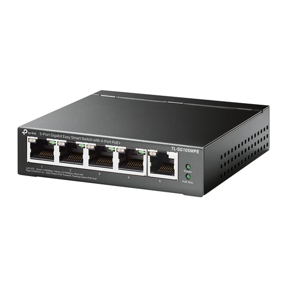 TP-Link TL-SG105MPE netværksswitch L2 Gigabit Ethernet (10/100/1000) Strøm over Ethernet (PoE) Sort