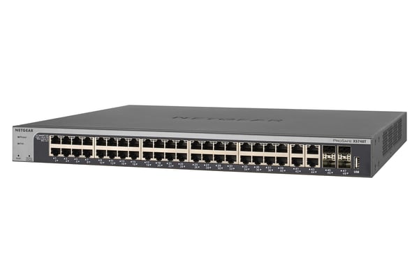 NETGEAR XS748T hanterad L2+/L3 10G Ethernet (100/1000/10000) Svart