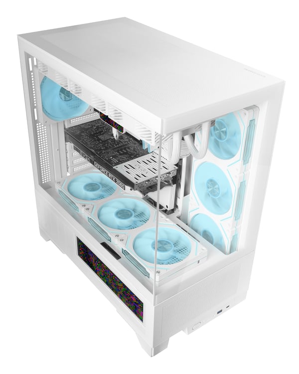 Mars Gaming MCLCDXW datorväskor Midi Tower Vit