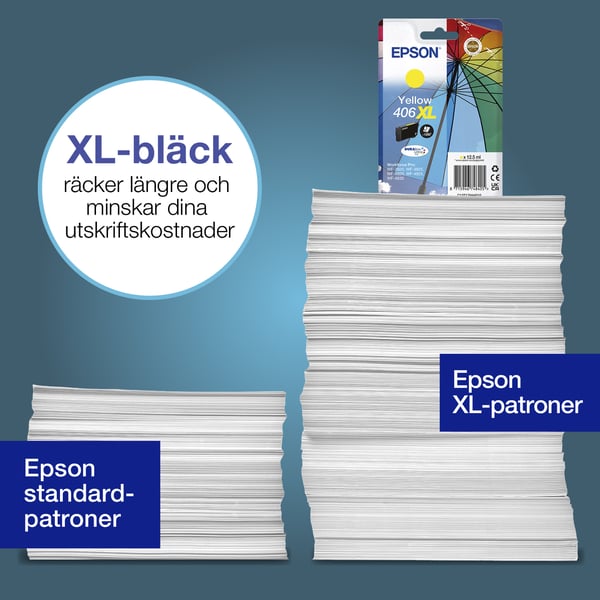 Epson Enpack, gul 406 Umbrella DURABrite Ultra-bläck