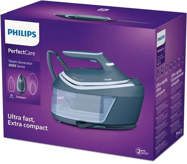Philips 6000 series PSG6042/20 höyrysilitysasema 2400 W 1,8 L SteamGlide Advanced Sininen