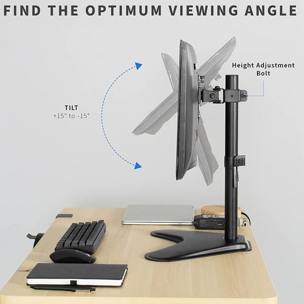 Techly ICA-LCD 2500 monitorin kiinnike ja jalusta 68,6 cm (27") Vastaanotto Musta