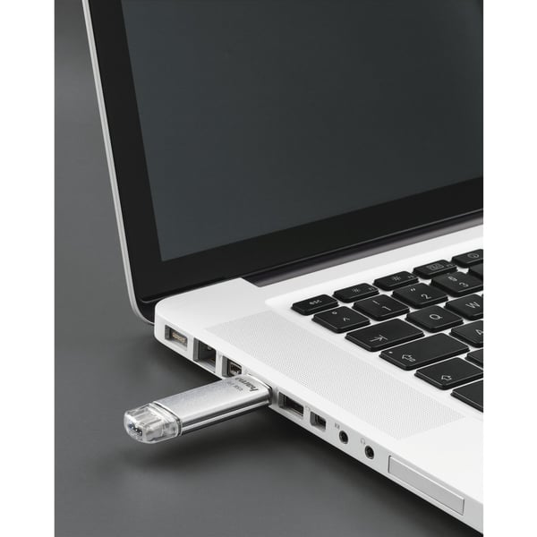 Hama C-Laeta USB-nøgle 64 GB USB Type-A / USB Type-C 3.2 Gen 1 (3.1 Gen 1) Sølv