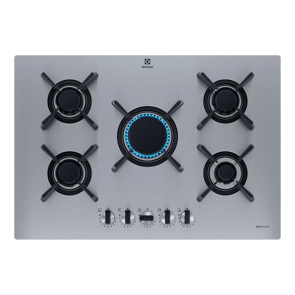 Electrolux KGU753723Z Sort, Grå Indbygget 75 cm Gaskomfur 5 zone(s)